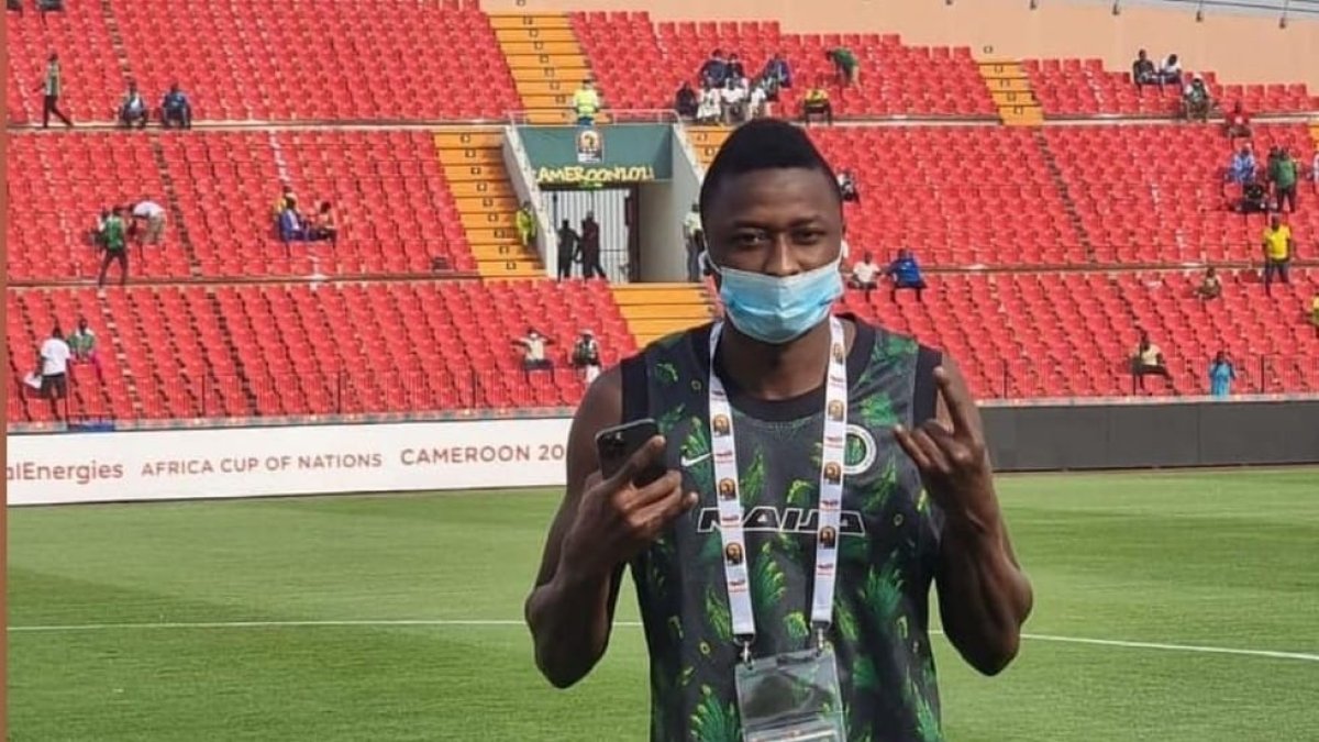Sadiq con Nigeria en la Copa África.