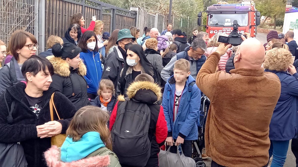 Llegada de ucranianos a Canjáyar el pasado sábado.