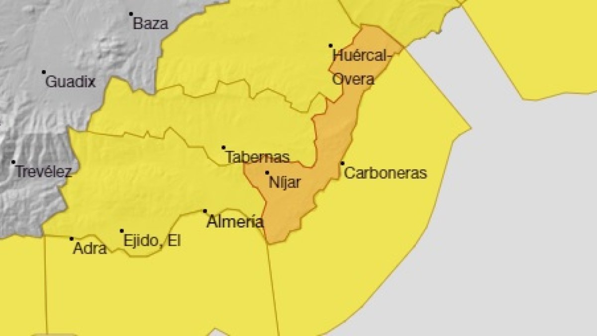 Aviso de la Aemet para la mañana de este miércoles.