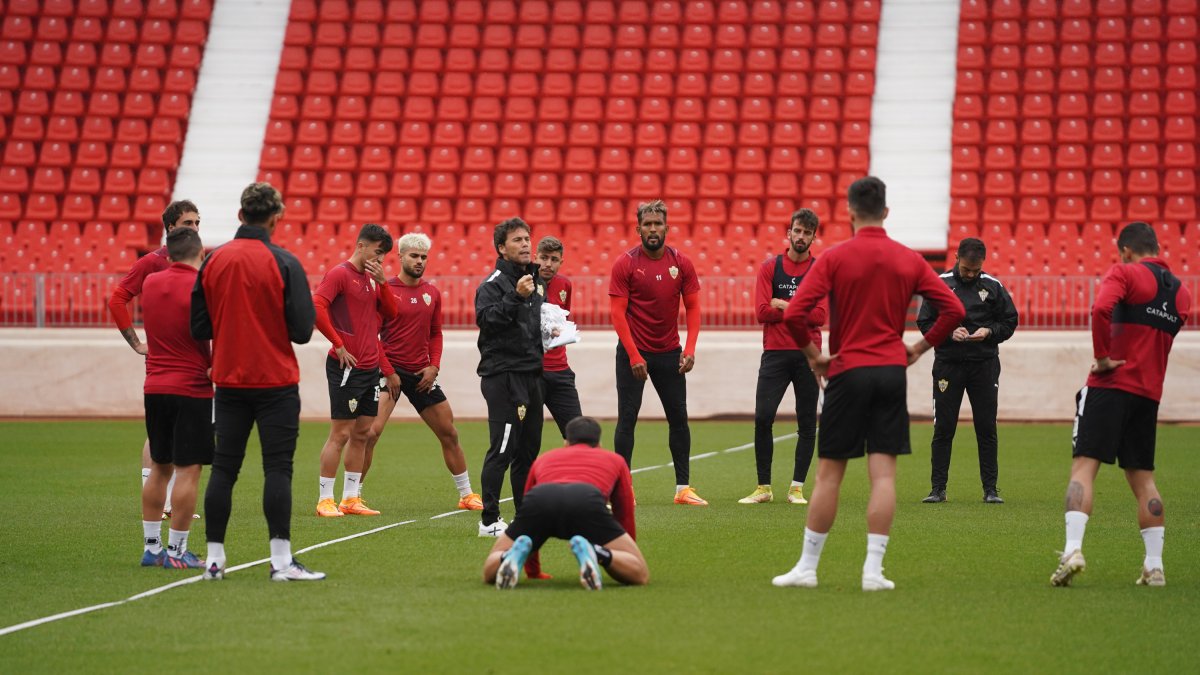 Últimas instrucciones de Rubi antes de enfrentarse al Girona.