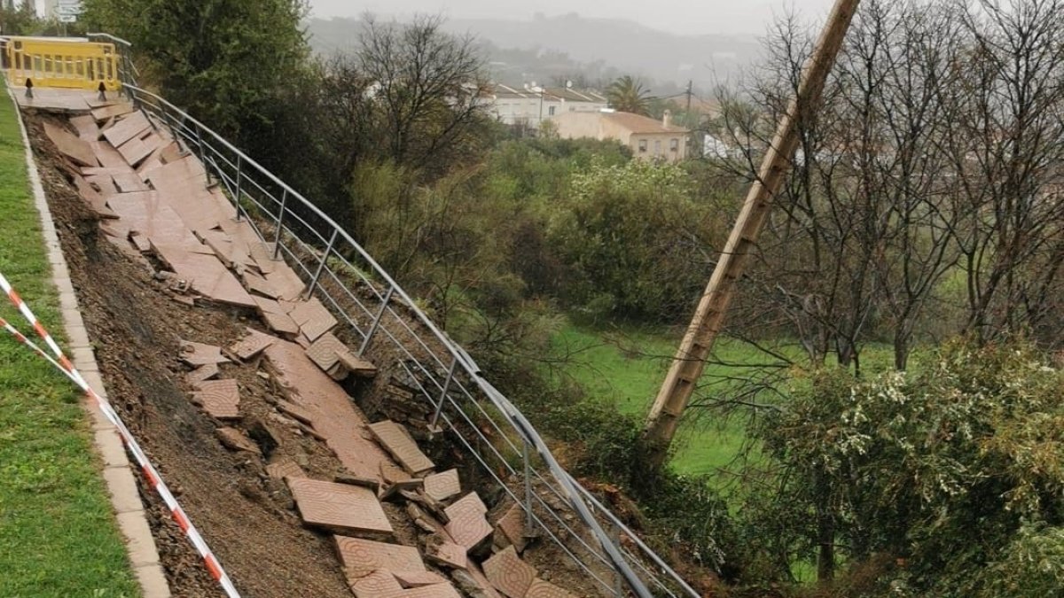 Uno de los desprendimientos en el municipio seronense.