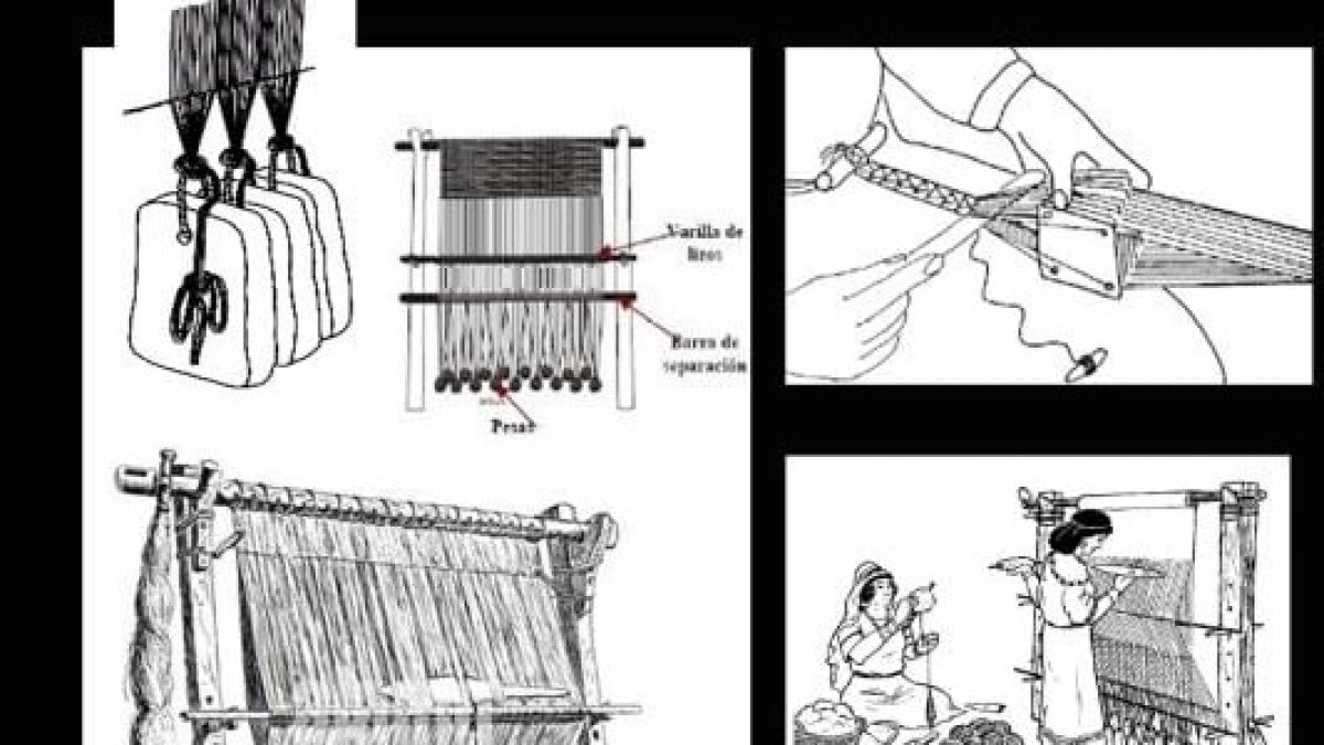 Detalle del cartel de la clase magistral sobre el uso de un telar argárico.