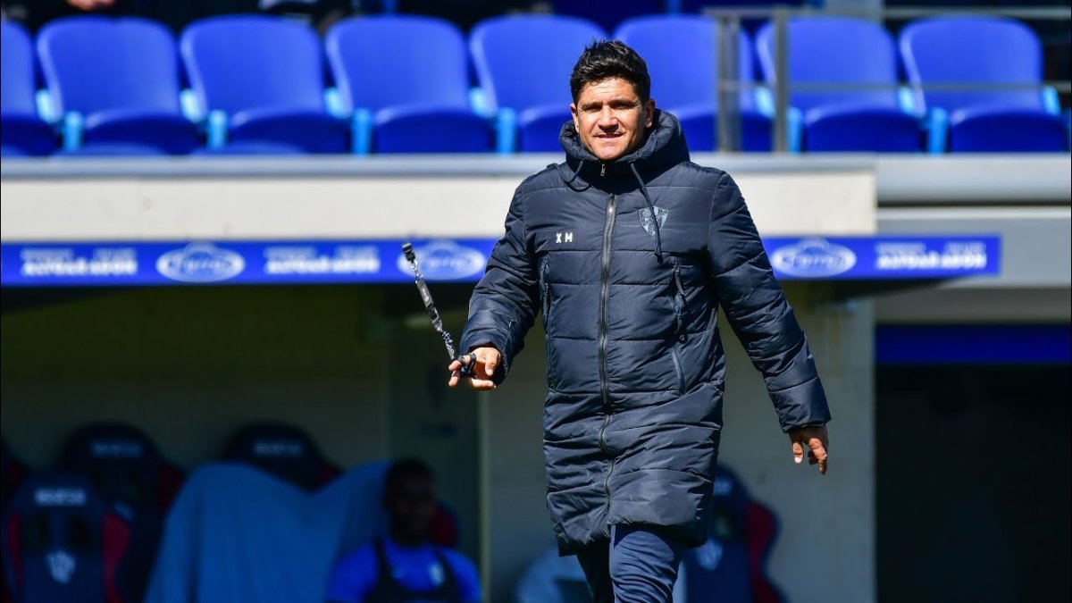 Xisco Muñoz en el entrenamiento del conjunto azulgrana.