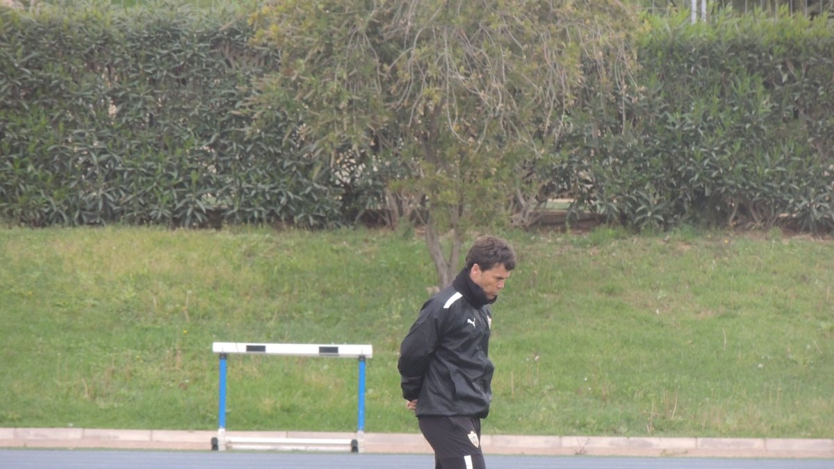 Rubi antes del entrenamiento.