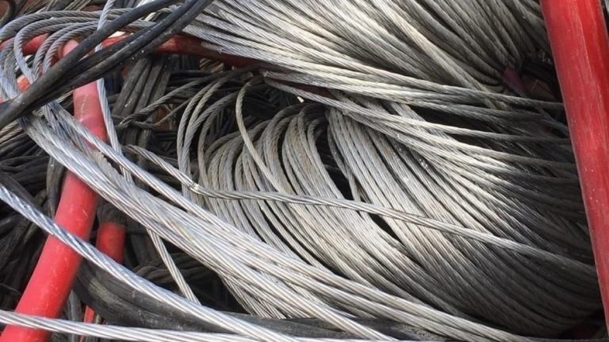 Imagen de archivo de cable recuperado tras una operación policial