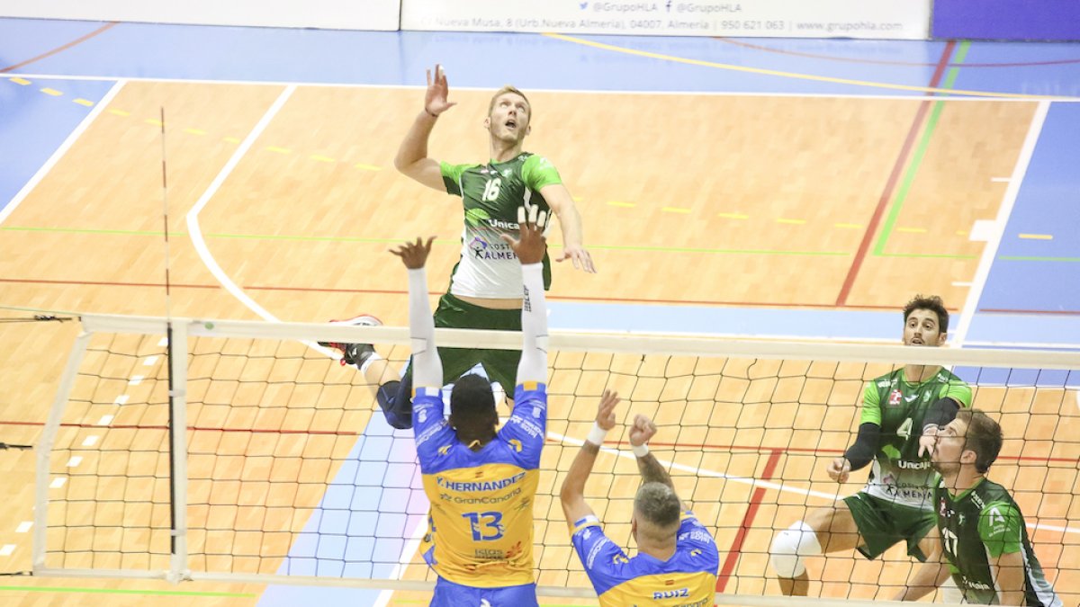 Pablo Kukartsev en el partido de la fase regular ante Guaguas Las Palmas.