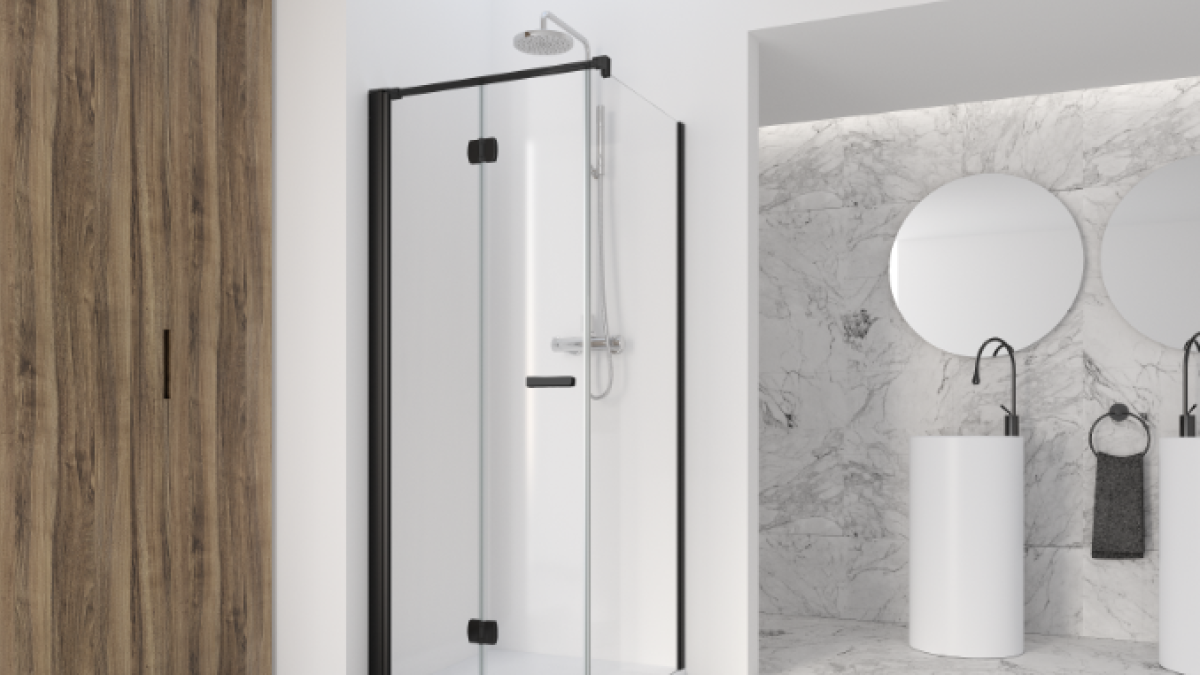 Mampara C219-Negro-Transp-Siena PROFILTEK.