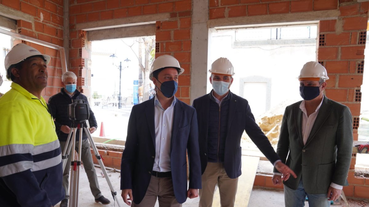 Imagen de archivo de la visita a las obras de Los Gallardos.