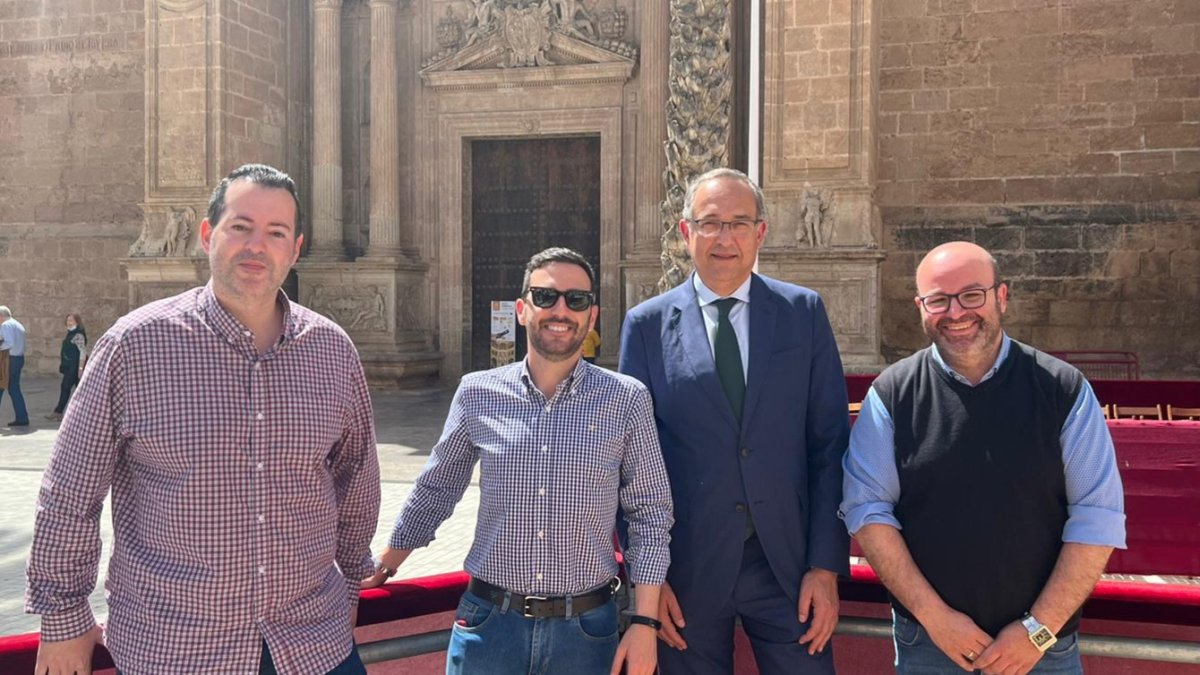 Curro Verdegay, Carlos Sánchez, Vicente García Egea y Pedro Sánchez-Fortún.