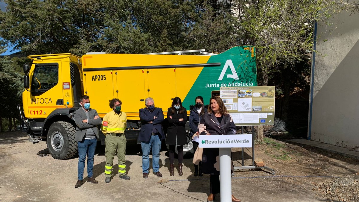 Carmen Crespo durante un acto del INFOCA.