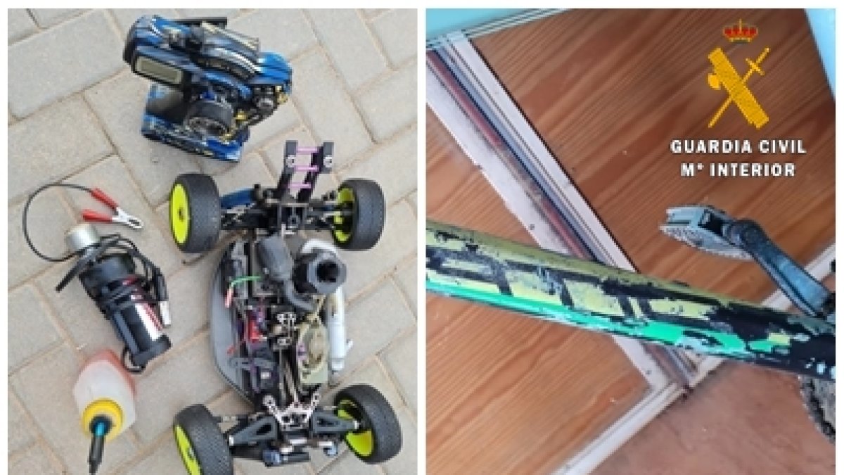 Algunos de los objetos robados.