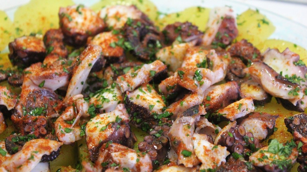 Pulpo a la gallega para almorzar.