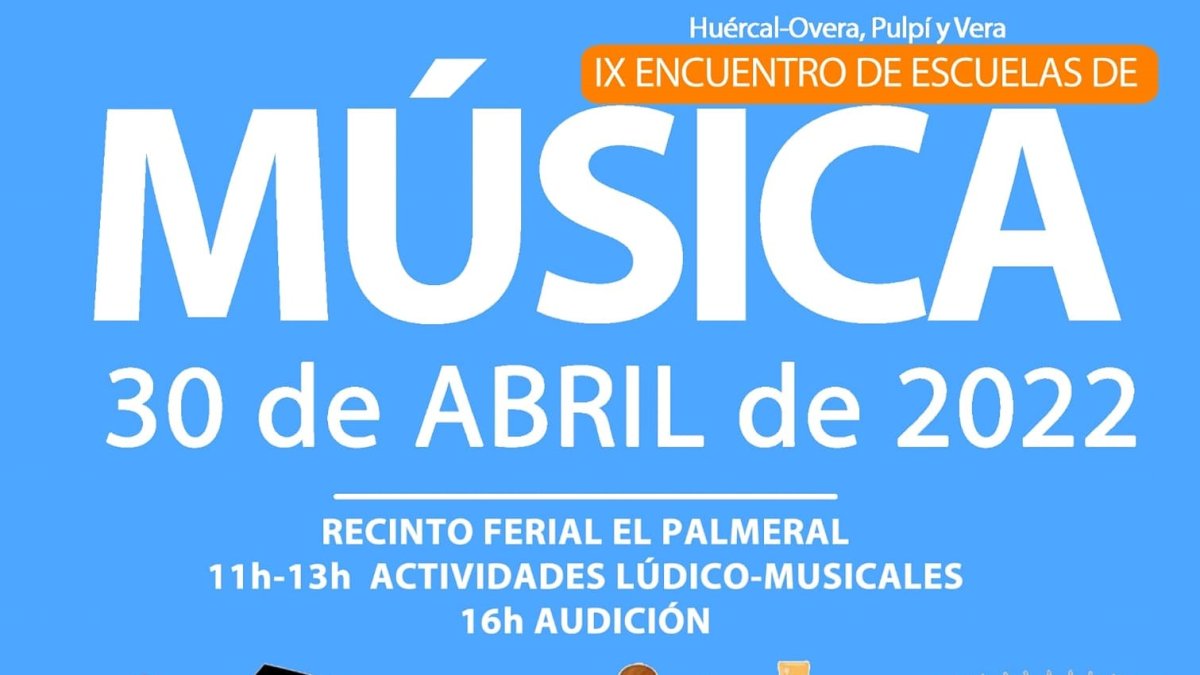 Detalle del cartel del Encuentro Musical en Vera el próximo 30 de abril