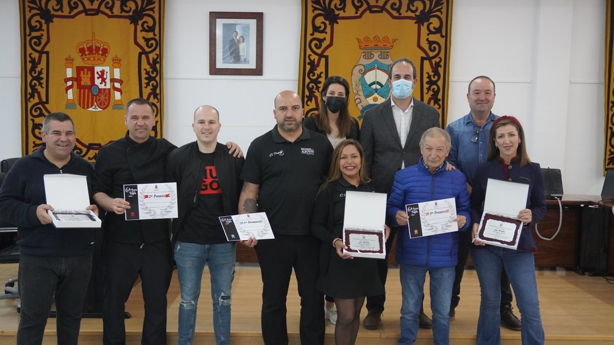 Los establecimientos ganadores a la mejor tapa de la VI edición de la Ruta de la Tapa carbonera.
