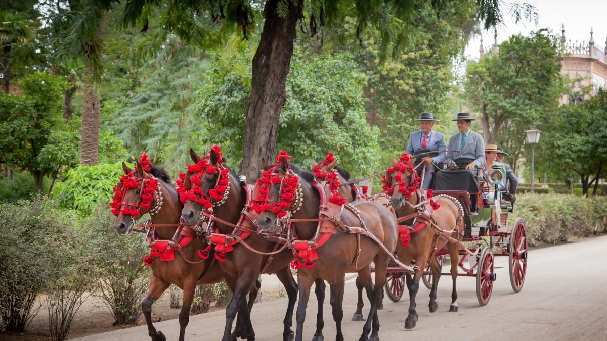 La familia Del Águila, en Sevilla.