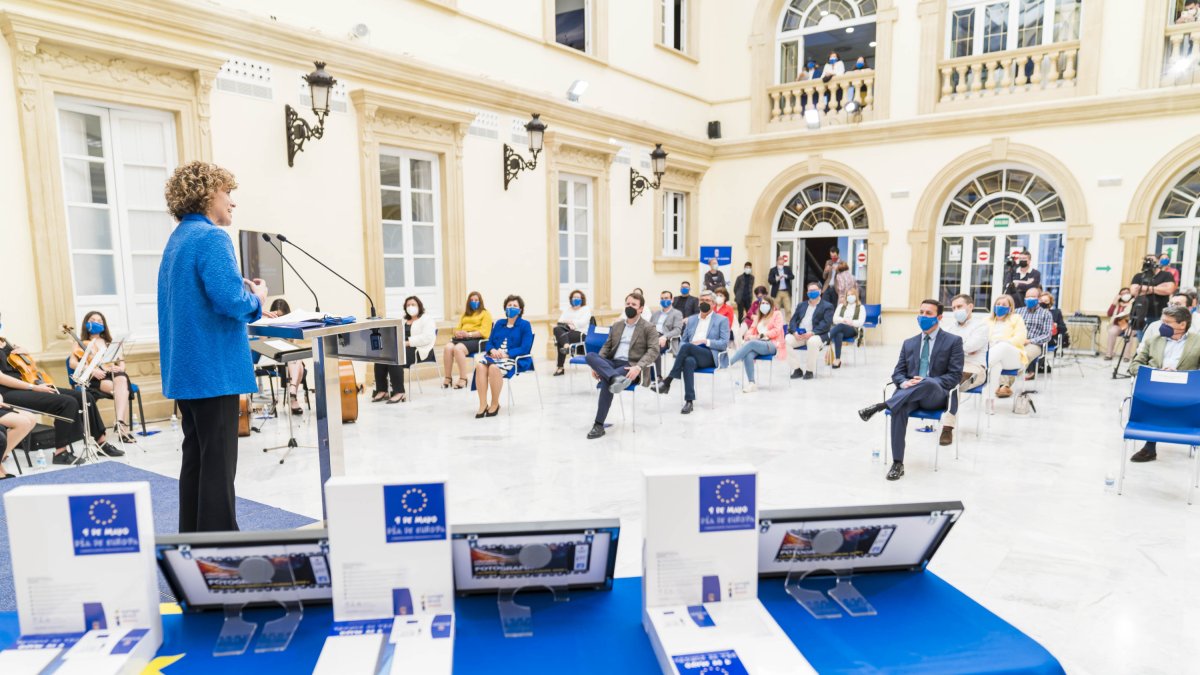 Celebración del Día de Europa en la Diputación en 2021.