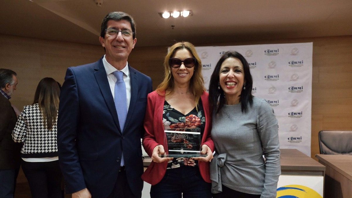 Juan Marín, Mercedes López y Marta Bosquet.