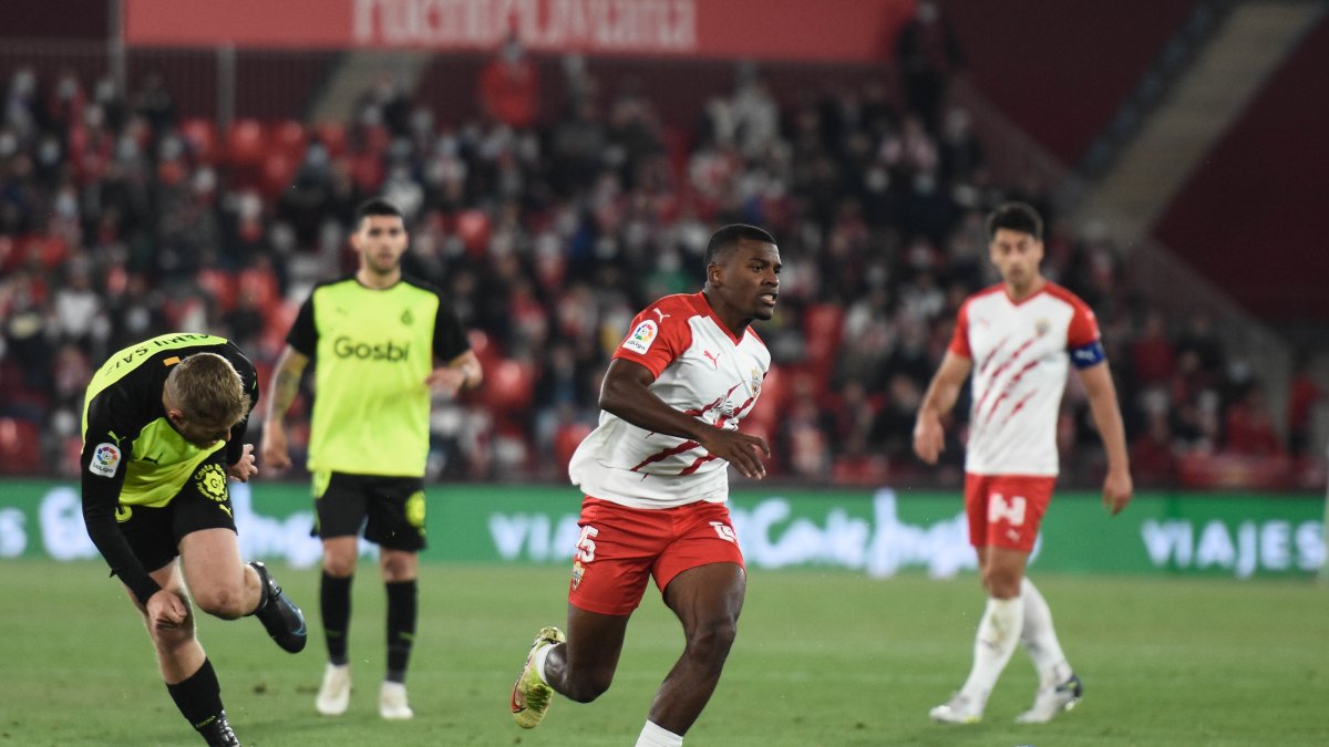 En el partido ante el Girona.