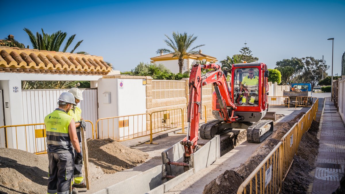 Imagen de las obras en Roquetas de Mar.