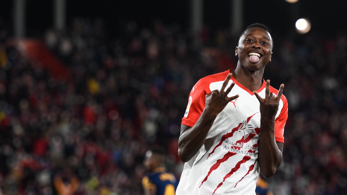 La temporada de Sadiq en el Almería ya es de notable alto.