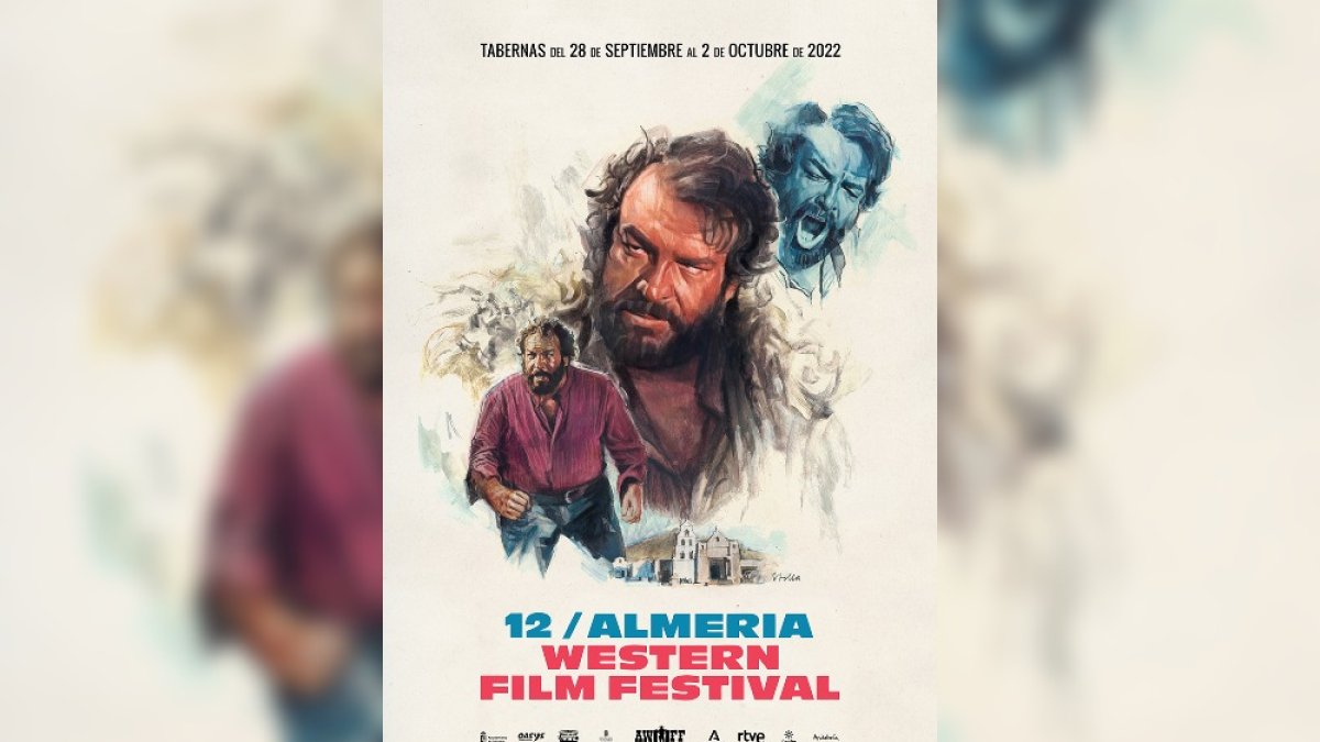 Cartel de la 12ª edición del Almería Western Film Festival diseñado por el prestigioso Tony Stella.