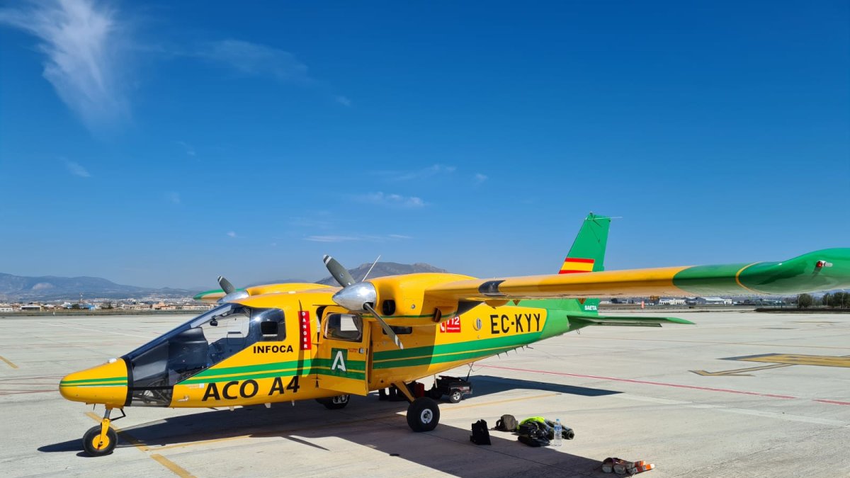 Avión de coordinación del INFOCA.