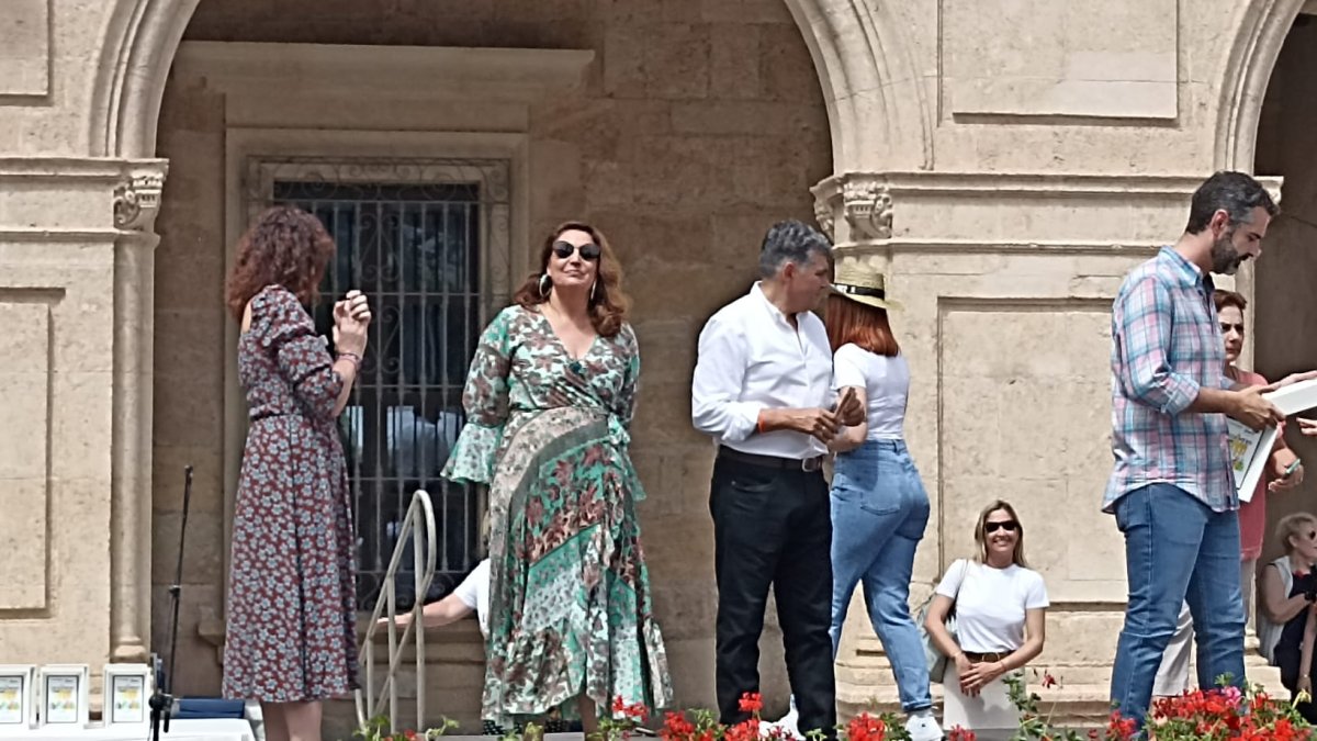 Carmen Crespo, en el encuentro vecinal de este sábado.