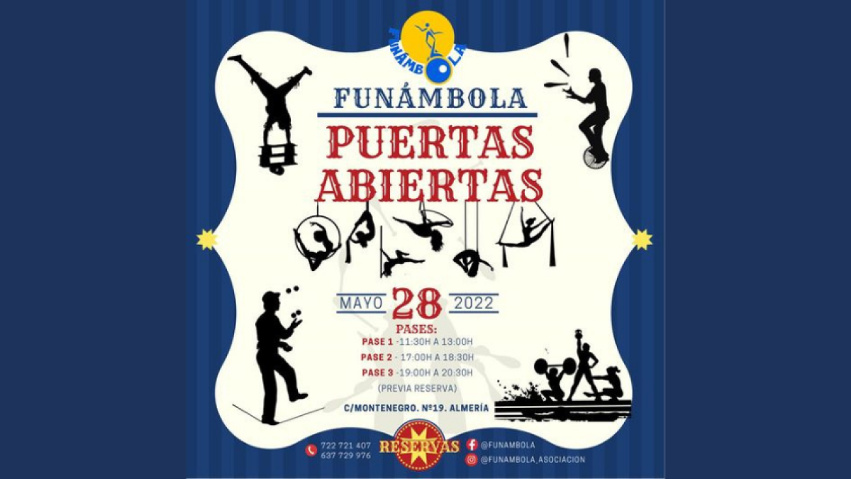 Malabarismo, trapecio, aro, telas y mucho más en FUNÁMBOLA.