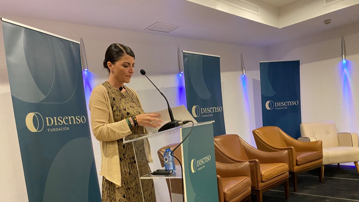 Macarena Olona, el pasado lunes en Almería.