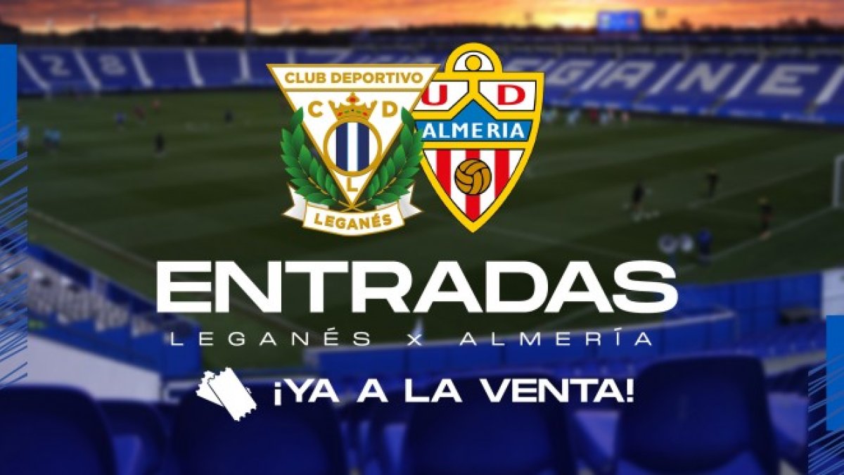 El cartel del partido Leganés-Almería.