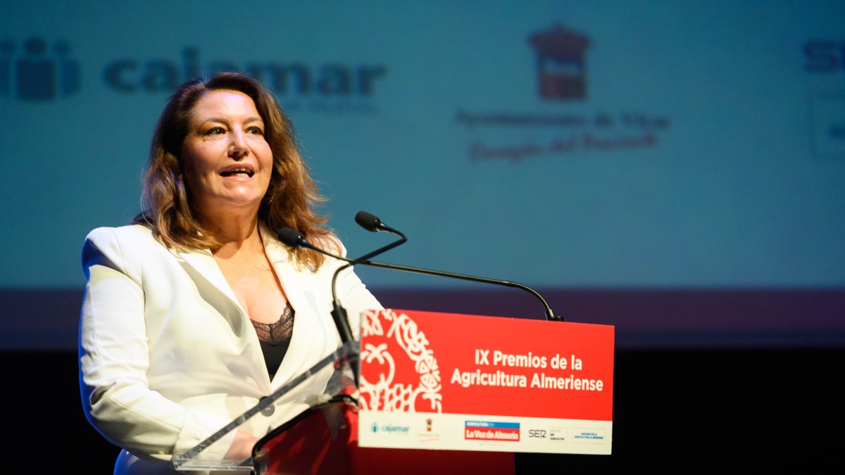 Carmen Crespo durante su intervención en los Premios organizados por LA VOZ y la SER.
