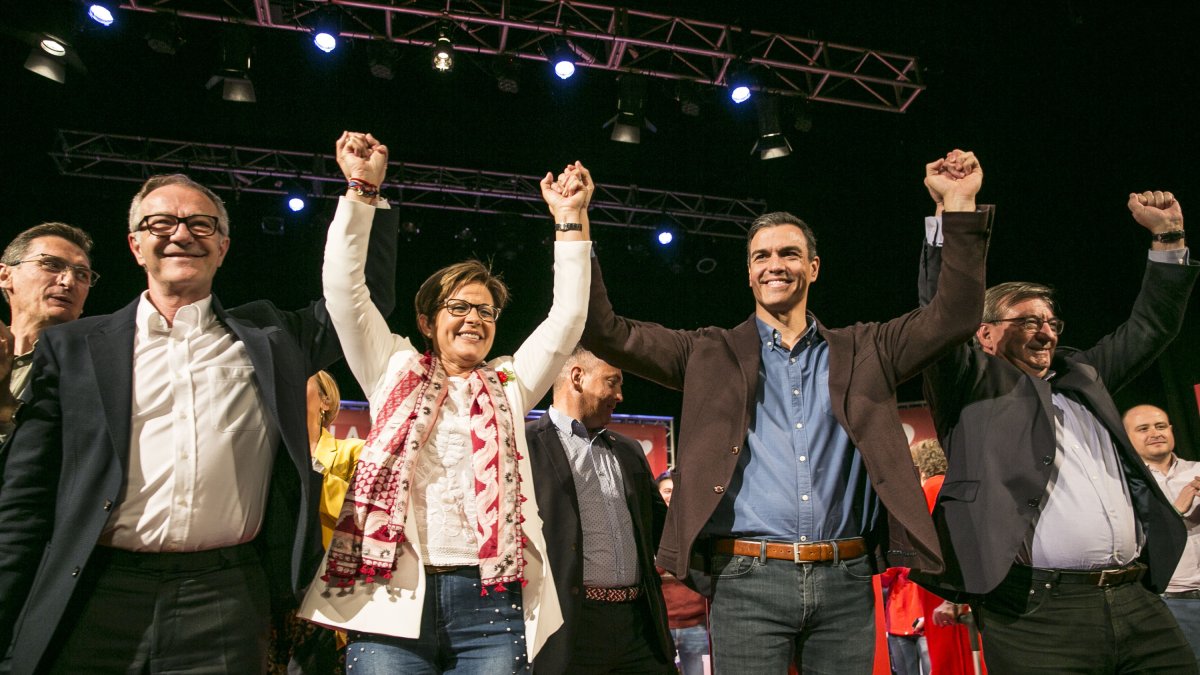 Mitin de Pedro Sánchez en Almería en marzo de 2019.