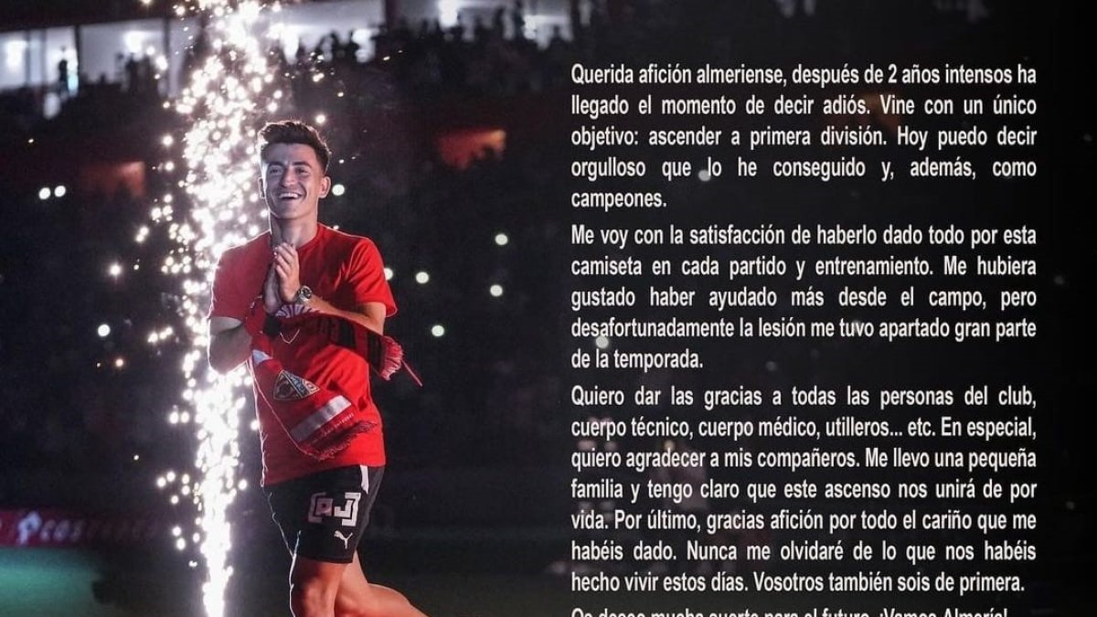 La carta del lateral Buñuel.