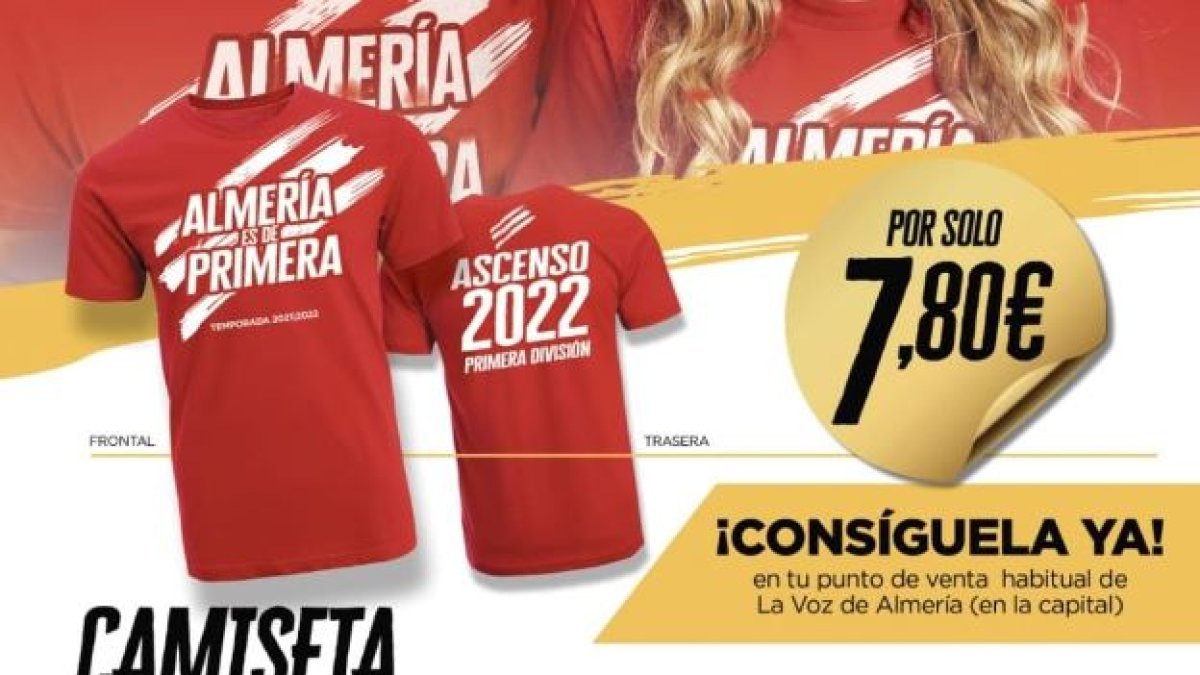 No te quedes sin la camiseta de LA VOZ DE ALMERÍA.