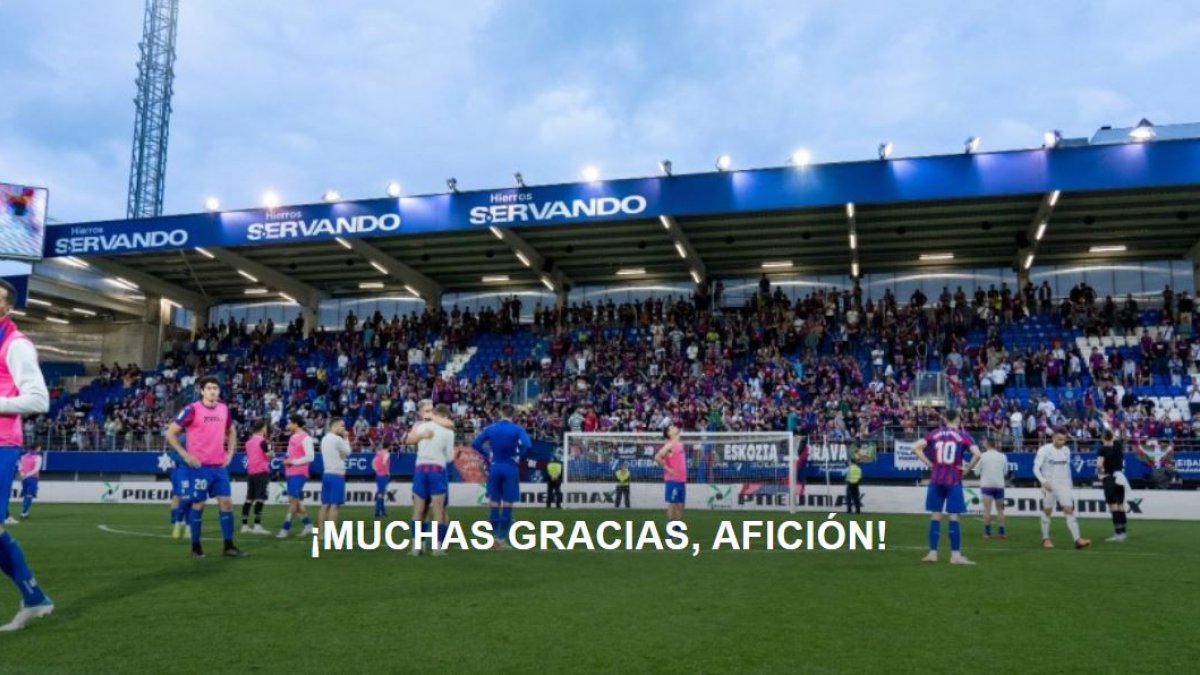 Así abre hoy la página web de la SD Eibar.