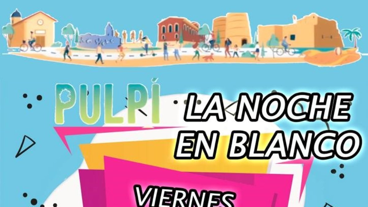 Detalle del cartel de la Noche en Blanco 2022 de Pulpí.