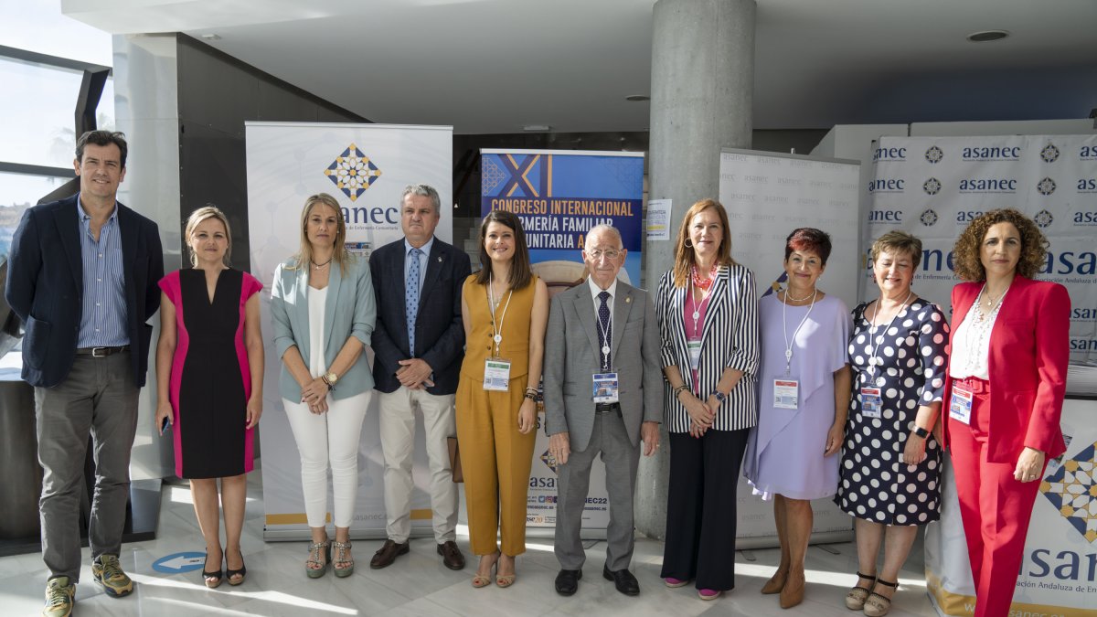 Autoridades en el Congreso de Enfermería de Roquetas de Mar.