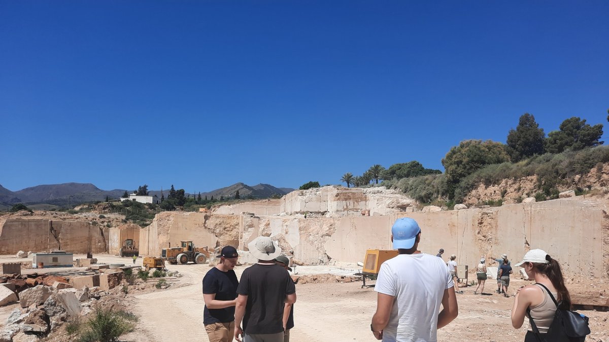 Imagen de la visita de los jóvenes geógrafos alemanes.