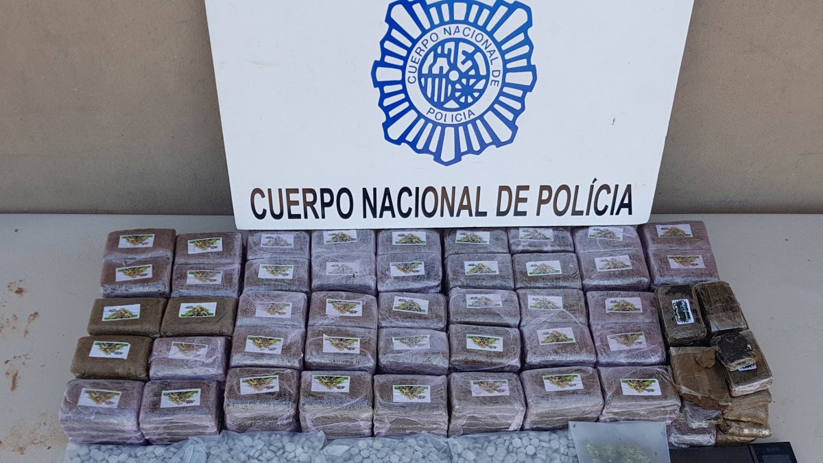 Parte del material intervenido por los agentes.