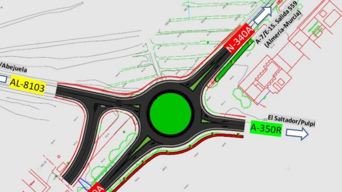 Detalle de la glorieta propuesta.