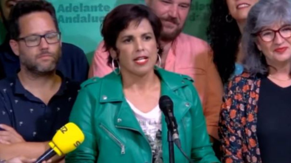 Teresa Rodríguez, tras las elecciones.