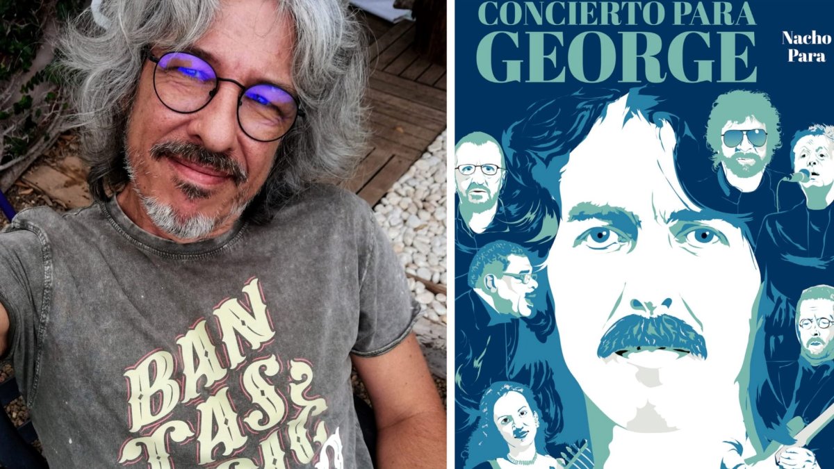 El periodista y músico almeriense Nacho Para y su libro, Concierto para George.