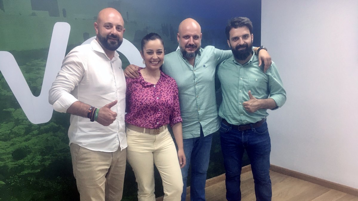 Parlamentarios electos de Vox Juan José Bosquet, Mercedes Rodríguez, Rodrigo Alonso y el presidente Juan F. Rojas.