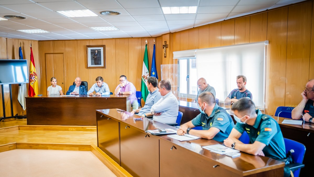 Junta de Seguridad en el Ayuntamiento de Roquetas de Mar.