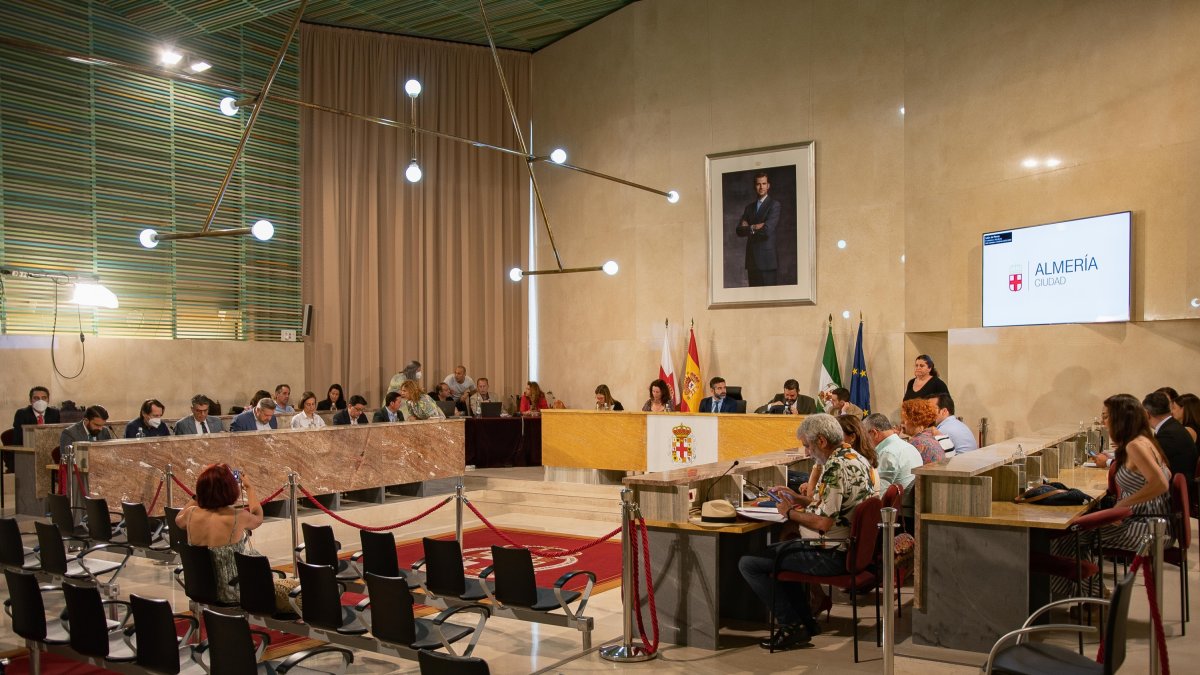 Vista general de un Pleno del Ayuntamiento de Almería