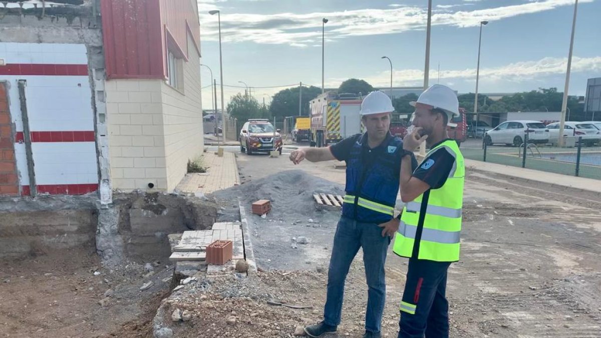José Juan Rodríguez, durante su visita a las actuaciones que se están realizando en las instalaciones.