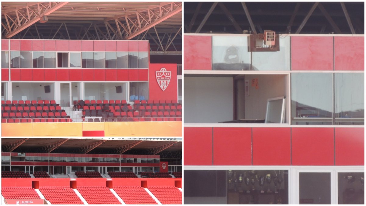 La zona de cabinas de radio también será roja para el inicio de la temporada 22-23.