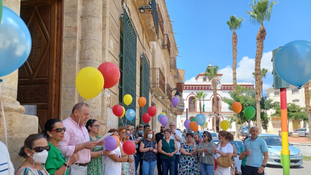 Lectura del manifiesto este martes en Cuevas del Almanzora.