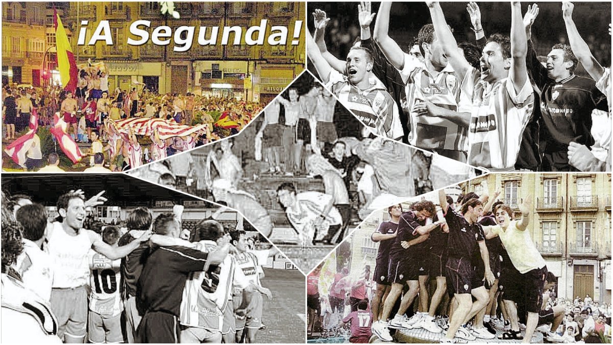Las imágenes de un ascenso histórico a Segunda División en el año 2002.