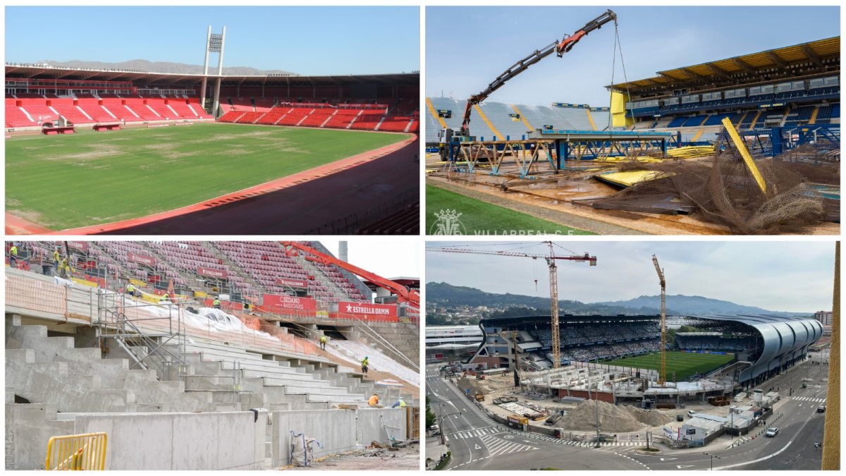 Power Horse, La Cerámica, Balaídos y Son Moix. Los clubes están de obras.